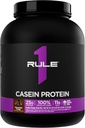 Rule 1 Casein Protein - 25g Protein and 11g EAAs Per Serving from Slow-Release Micellar Casein for Overnight Recovery and Sustained Delivery Between Meals (4 Pounds*, Chocolate Fudge)