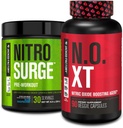Jacked Factory Nitrosurge Pre-Workout in Blue Raspberry & N.O. XT Nitric Oxide Booster for Men & Women