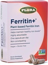 Flora - Ferritin+ Iron Plant-Based, Helps Maintain Healthy Iron Levels, Non-Constipating, Highly Absorbable, Supports Energy & Mental Clarity, Vegan Iron Supplement, 10 Delayed Release Vegan Capsules