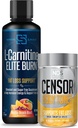Censor NDS Nutrition Fat Loss-Body Toner with CLA (90 Softgels) & Siren Labs L-Carnitine Elite Burn Fat Loss Support Malibu Beach Blast 3000 mg (32 Servings)