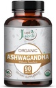 Just Jaivik Organic Ashwagandha Tablets - A Dietary Supplements - 750 mg (Pack 90 Organic Tablets) | for General Wellness | Ayurvedic Adaptogen