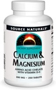Source Naturals Calcium & Magnesium, Amino Acid Complex with Vitamin D-3, 300 MG - 250 Tablets