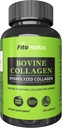 Vegan Bovine Collagen Capsules - Powerful Supplements for Men & Women - Hydrolyzed Bovine Collagen Peptides Supplement for Joint, Nerve & Bone Support - Grass Fed, Non-GMO - 120 Capsules