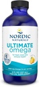 Nordic Naturals Ultimate Omega Liquid, Lemon Flavor - 8 oz - 2840 mg Omega-3 - High-Potency Fish Oil Supplement with EPA & DHA - Promotes Brain & Heart Health - Non-GMO - 48 Servings