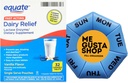 Equate Fast Acting Dairy Relief Lactase Enzyme Dietary Supplement Vanilla Flavor chewables Tablets 32 Count Includes Pill Organizer