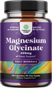 Pure Magnesium Glycinate Supplement 400mg Per Serving - Vegan High Absorption Chelated Magnesium Capsules for Women & Men with Elemental 400mg for Mood Sleep and Relaxation Support - 120 Count