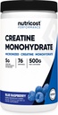 Nutricost Creatine Monohydrate Powder (Blue Raspberry), 500 Grams (1.1 LBS)