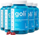 Goli Ashwagandha & Vitamin D Gummy - 300 Count - Mixed Berry, KSM-66, Vegan, Plant Based, Non-GMO, Gluten-Free & Gelatin Free Relax. Restore. Unwind, Pack of 5