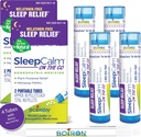 Boiron SleepCalm On The Go Sleep Aid for Deep, Relaxing, Restful Nighttime Sleep - Melatonin-Free and Non Habit-Forming - 80 Count per Tube - 4 Tubes with Blue Pen