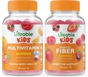Lifeable Multivitamin Kids + Prebiotic Fiber Kids, Gummies Bundle - Great Tasting, Vitamin Supplement, Gluten Free, GMO Free, Chewable Gummy