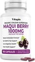 Vitapia Maqui Berry 1000mg - Maqui Berry Powder Supplement - Vegan Friendly, Non-GMO and Gluten-Free - 180 Veggie Capsules