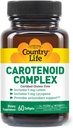 Country Life Carotenoid Complex with Lutein, Lycopene and Astaxanthin, 60 Softgels, Antioxidant Support