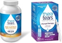 TheraTears 1200mg Omega 3 Supplement for Eye Nutrition, Organic Flaxseed Triglyceride Fish Oil & Dry Eye Therapy Lubricating Eye Drops for Dry Eyes, Preservative Free Eye Drops