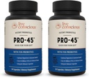 Live Conscious PRO45: Probiotic Formula, 45 Billion CFU, 11 Comprehensive strains. Dairy Free. Delayed Release Veggie caps. Promotes Immune and Digestive Health. 60 Capsules (2-Pack)