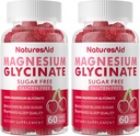 Magnesium Glycinate Gummies 1000mg - Sugar Free Magnesium Potassium Supplement with Vitamin D, B6, CoQ10 for Calm Mood & Sleep Support - 120 Cherry Gummies -2 Pack.