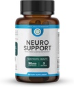 Neuro Support - Premium Nootropic Supplement for Focus, Energy, Mental Clarity, and Performance Organic Lion’s Mane, Bacopa Monnieri, Rhodiola, Non-GMO Gluten-Free CDP Choline 90 Veg Capsules