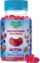 Multivitamin Jelly Bean Gummies with Zinc for Men and Women, Immune Support Dietary Supplements for Adults, Vegetarian, 120 Berry Blast Jelly Beans, Kosher