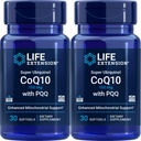 Life Extension Super Ubiquinol CoQ10 with PQQ, 30 softgels (Pack of 2)