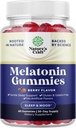 Natures Craft Melatonin 5mg Natural - Gelatin Free Melatonin Gummies 5mg Sleep Supplement for Adults - Berry Sleep Gummies for Adults Fall Asleep Faster with Natural Flavors and Colors 60ct