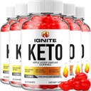(5 Pack) Ignite Keto ACV Gummies - Advanced Formula Ignite Keto Plus ACV Gummies Apple Cider Vinegar Ignite ACV Dietary Supplement Men Women (300 Gummies)