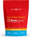 Brain Body Collagen Peptides Powder - Vital Protein & Collagen Supplement for Women & Men - Hydrolyzed Type I & III for Hair, Skin, Nails & Joint Health - 25 Servings - Creamy Vanilla Coconut - 875g