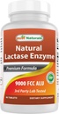Best Naturals Lactose Intolerance Relief Tablets with Natural Lactase Enzyme, Fast Acting High Potency Lactase, 9000 FCC ALU, 90 Count