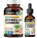Boswellia Turmeric 100 Capsules & Turmeric Ginger Tincture 2 Fl. Oz.