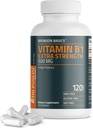 Bronson Vitamin B1 Extra Strength 500 MG High Potency Non-GMO, 120 Capsules