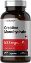 Horbäach Creatine Monohydrate | 5g | 225 Capsules | Non-GMO, Gluten Free Supplement