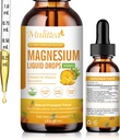 Magnesium Liquid Drops - High Absorption 5-in-1 Magnesium Complex Supplement with Magnesium Glycinate, Malate, Citrate, Taurate - for Bone, Muscles, Nerves & Energy - Vegan, Sugar Free, 2 Fl.oz