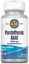 KAL Pantothenic Acid 1000mg, Sustained Release Vitamin B5 - Energy Supplements - Supports Metabolism of Carbs, Fat and Protein, Hair and Skin Health, Vegan, 60-Day Guarantee, 50 Servings, 50 Tablets