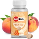 SaltStick Electrolyte FastChews - 60 Peach Chewable Electrolyte Tablets - Salt Tablets for Runners, Sports Nutrition, Electrolyte Chews for Hydration