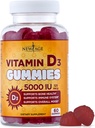 NEW AGE Vitamin D3 5000 IU 125mcg Gummies - Support Immune Support, Strong Bone Health - Non-GMO, Gluten-Free, Dairy-Free, No Gelatin (60 Gummies (Pack of 1))