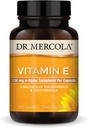 Dr. Mercola Vitamin E - Supports Healthy Skin & Antioxidant Status - Tocopherols and Tocotrienols Blend - Non-GMO, Gluten-Free & Soy-Free - 30 Capsules (30 Servings)