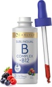 Carlyle Sublingual Vitamin B Complex | with B12 | 2 Fl Oz | Berry Flavor | Vegetarian, Non-GMO, and Gluten Free Supplement