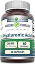 Amazing Formulas Hyaluronic Acid 200 Mg Per Serving Capsules Supplement | Non-GMO | Gluten Free | Made in USA (60 Count)