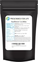 Prescribed For Life Sunflower Lecithin Powder, Unbleached, Gluten Free, Vegan, Non GMO, Soy Free, Kosher, Naturally Rich in Choline & Essential Fatty Acids (12oz / 340g)