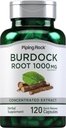 Piping Rock Burdock Root Capsules 1000mg | 120 Count | Herbal Supplement | Concentrated Extract | Gluten Free, Non-GMO