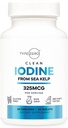 Type Zero Clean Iodine Tablets (60 Servings, 325 MCG Per Serving) - from Sea Kelp, Non-GMO, Gluten Free