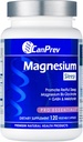 CanPrev Magnesium Bisglycinate Chelated + GABA & Melatonin, 120 Veg Caps, 120-Day Supply, Support Restful Night, Muscle Function, Promote Relaxation & Balanced Sleep-Wake Cycle, Vegan, No GMO & Gluten