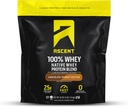 Ascent 100% Whey Protein Powder - Post Workout Whey Protein Isolate, Zero Artificial Flavors & Sweeteners, Gluten Free, 5.5g BCAA, 2.6g Leucine, Essential Amino Acids, Chocolate Peanut Butter 4 lb