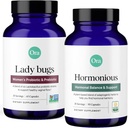 Ora Organic Prebiotics, Probiotics & Hormone Balance Bundle: Lactobacillus for Vaginal Health & Candida Support - 60 Vegan Probiotic Capsules + Formulated with Ashwagandha, Burdock Root, Cordyceps & A