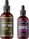 HERBIFY Bundle - Lions Mane Drops & Licorice Root Extract - Brain Boost & Nervous Stomach Support
