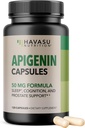 Apigenin Capsules 50mg - 120 Count Vegan, Non-GMO, Sleep & Cognitive Support Supplement - Chamomile Flavonoid for Relaxation, Prostate Health, Melatonin-Free, Liposomal Formula for Enhanced Absorption