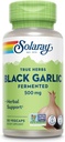 SOLARAY Black Garlic 500 mg - Fermented for Easier Digestion and Mellow Aftertaste - Antioxidant Garlic Supplements - Non-GMO, Vegan, Lab Verified - 60-Day Guarantee - 50 Servings, 50 VegCaps
