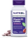 Natrol Fast Dissolve Vitamin D3 5,000 IU, Dietary Supplement for Bone and Joint Health, Bone Support Supplement, 90 Tablets, 90 Day Supply