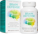 3 Brains by Natural Factors, Brain Defense, Supports Memory and Brain Function, Dietary Supplement, Vegetarian, 90 Capsules (30 Servings)