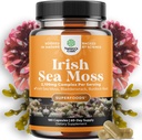 Organic Irish Sea Moss Capsules - Organic Sea Moss Pills with 2100mg Serving Superfood Complex with Bladderwrack Burdock Root and BioPerine for Immune Skin & Thyroid Support - Vegan Non-GMO (2 Month)