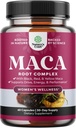 Organic Maca Root Capsules for Women - Potent Herbal Supplement with Female Enhancing Blend of Red Yellow & Black Maca Root - Non-GMO Certified Vegan and Gluten-Free with No Artificial Colors - 60ct