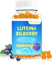 20mg Lutein & Zeaxanthin Gummies with Bilberry, Astaxanthin, Omega 3, Vitamin C, E - Sugar Free Eye Health Supplement for Adults & Kids - Dry Eye Relief, Vision Clarity, Macular Support